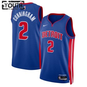 Dres Detroit Pistons Cade Cunningham 2 Nike 2022-23 Icon Edition Plava Swingman - Dječji